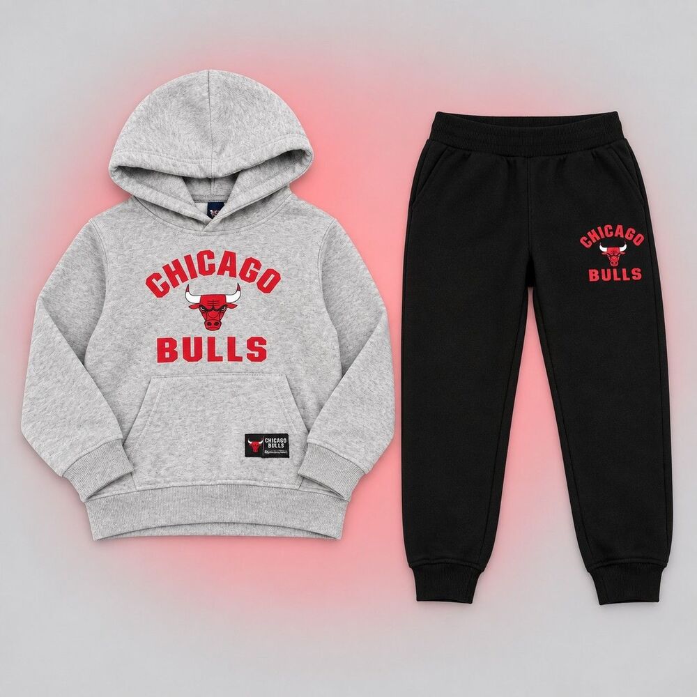Chicago Bulls NBA Kids Size 4 Hoodie Jogger Pants 2 Piece Outfit Set Toddler Boy